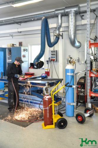 Kongamek Chariot à bouteilles, pour 2x20 l bouteille, bandage caoutchouc plein