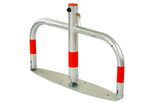 UDOBÄR Barrière de parking rabattable, hauteur 520 mm, à cheviller dans la plaque de fond