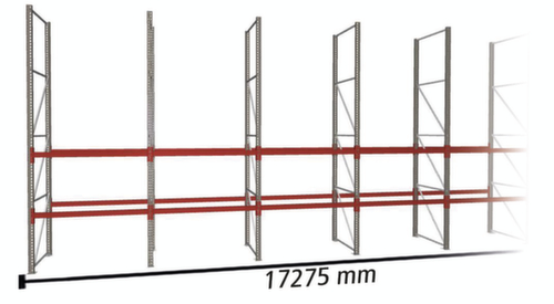 META Rayonnage à palettes MULTIPAL pour 54 palettes, largeur 17275 mm, 3 niveaux de stockage