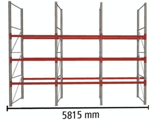 META Rayonnage à palettes MULTIPAL pour 24 palettes, largeur 5815 mm, 4 niveaux de stockage
