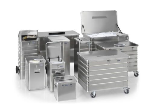 Gmöhling Bac de collecte de dossiers aluminium G®-DOCU avec fente d'introduction anti-retour