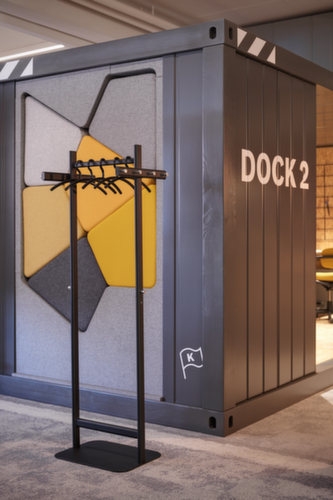 MAUL Porte-manteau MAULsalsa, avec 8/2 crochets, noir de sécurité RAL9004