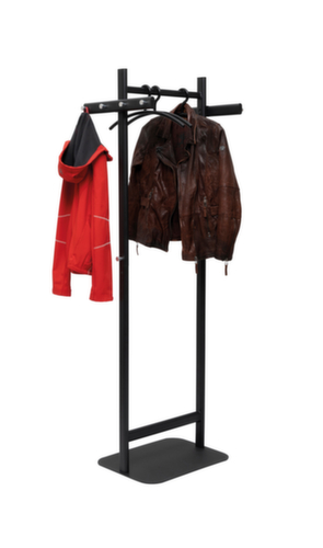 MAUL Porte-manteau MAULsalsa, avec 8/2 crochets, noir de sécurité RAL9004