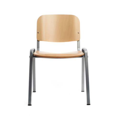 Rocada Chaise empilable en bois, nature, dossier droit