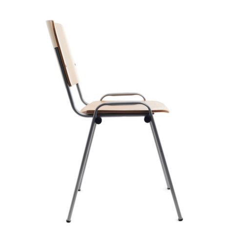 Rocada Chaise empilable en bois, nature, dossier droit