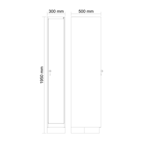 C+P Armoire vestiaire Evolo PLUS sur socle