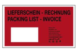 Sac de documents d'accompagnement Eco « Bordereau de livraison - Facture / Packing List - Invoice », DIN A5