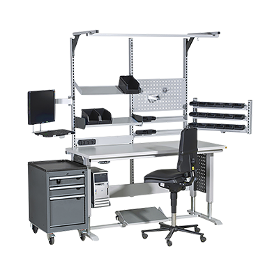 Banchi di montaggio e tavoli da lavoro