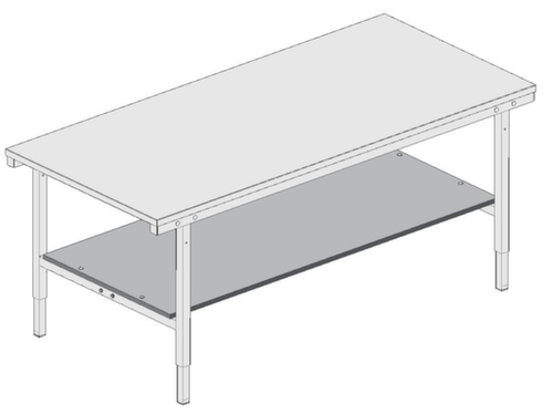 Rocholz faux plancher 2000, largeur x profondeur 1720 x 770 mm