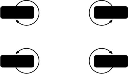 VARIOfit 4 roulettes pivotantes pour chariot de manutention