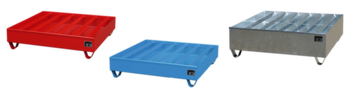 Bac de rétention gerbable avec caillebotis profilé