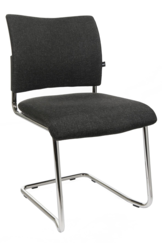 Topstar Fauteuil luge pour visiteurs capitonné Visit 20, assise tissu (100 % polypropylène), anthracite