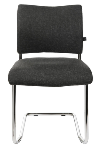 Topstar Fauteuil luge pour visiteurs capitonné Visit 20, assise tissu (100 % polypropylène), anthracite