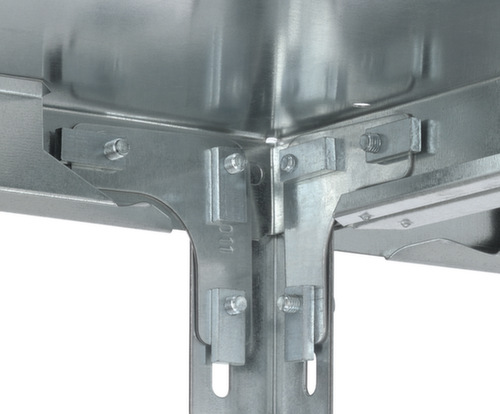 hofe Etagère à visser, 5 tablettes, RAL7035 gris clair