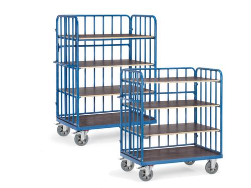 fetra Chariot à étagères SUPER-MULTIVARIO avec 3 parois en tube d'acier
