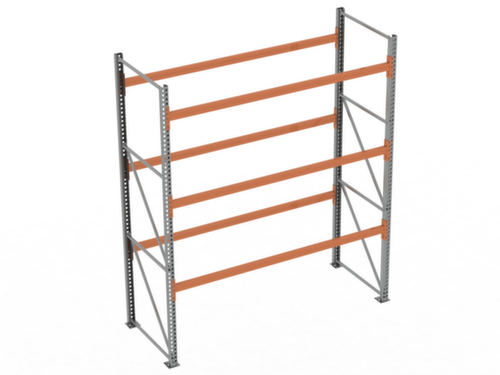 META Rayonnage à palettes MULTIPAL pour 12 palettes, largeur 2870 mm, 4 niveaux de stockage