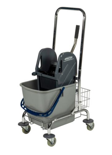 Chariot de lavage humide avec presse à balais, 1x27 l seau en bleu