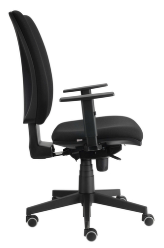 siège pivotant Solid avec accoudoirs, noir