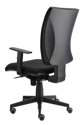 siège pivotant Solid avec accoudoirs, noir