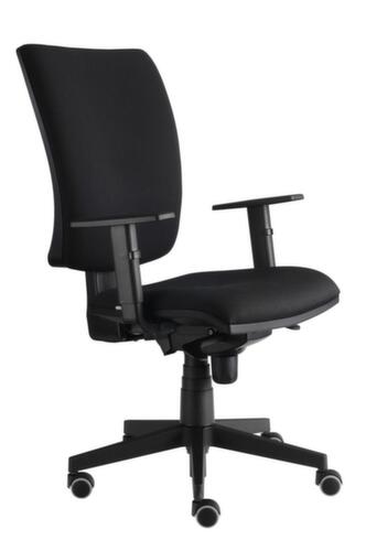 siège pivotant Solid avec accoudoirs, noir
