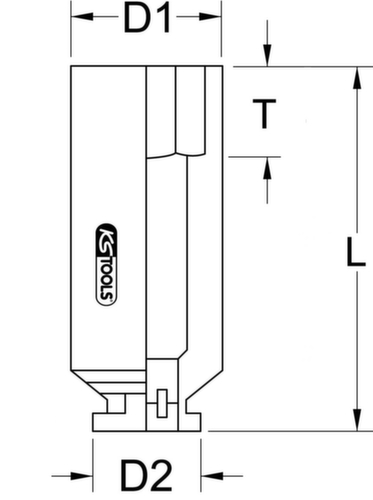 KS Tools 1/2" special universal joint shaft power socket