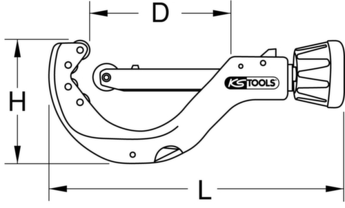 KS Tools Automatic pipe cutter for plastic pipes