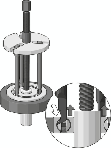 GEDORE 1.92/2 Extracteur de roulement à billes PLUS