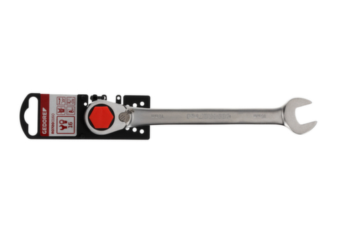GEDORE RED R07200160 Clé mixte à cliquet droite/gauche SW16 mm 215 mm