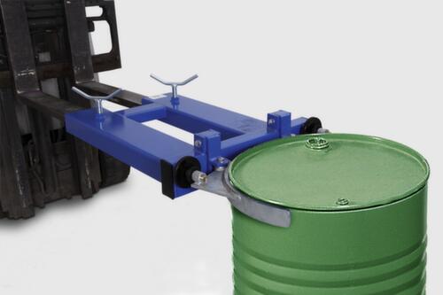 Pince à fûts pour fûts de 200/220 litres pour fûts en acier et en plastique, charge vertical