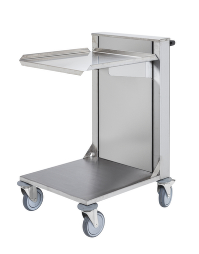 Kongamek Chariot à ridelles à 2 tablettes, force 150 kg, plateau longueur x largeur 510 x 510 mm