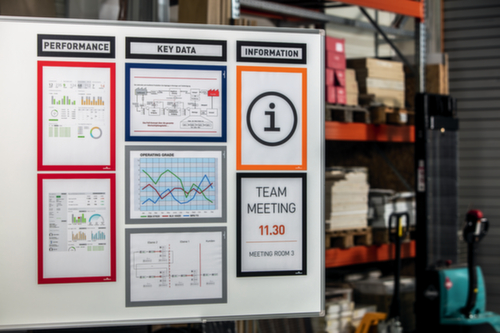 Durable cadre d’affichage DURAFRAME® MAGNETIC TOP magnétique, DIN A4, face arrière magnétique