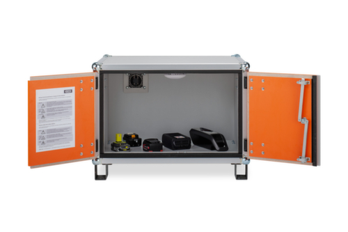 Cemo armoire de stockage de batteries lithium-ion antidéflagrante lockEX 8/5 à manutentionner, hauteur x largeur x profondeur 520 x 800 x 660 mm
