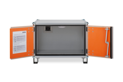 Cemo armoire de stockage de batteries lithium-ion antidéflagrante lockEX 8/5 à manutentionner, hauteur x largeur x profondeur 520 x 800 x 660 mm