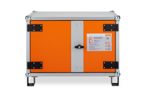 Cemo armoire de stockage de batteries lithium-ion antidéflagrante lockEX 8/5 à manutentionner, hauteur x largeur x profondeur 520 x 800 x 660 mm