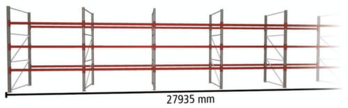 META Rayonnage à palettes MULTIPAL pour 120 palettes, largeur 27935 mm, 4 niveaux de stockage
