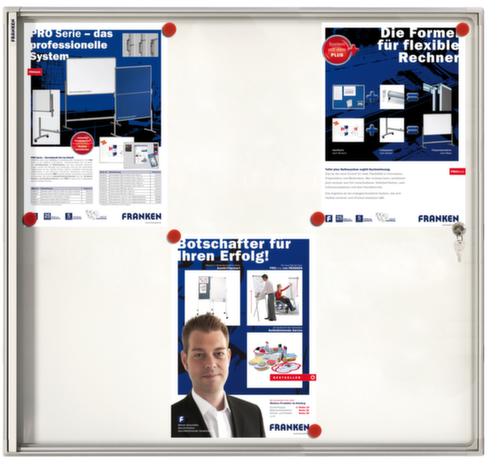 Franken Vitrine d'affichage plate X-tra!Line® pour l'intérieur  L