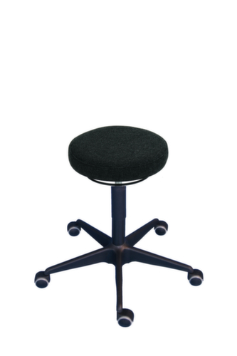 Tabouret pivotant ESD antistatique, assise anthracite, roulettes  L