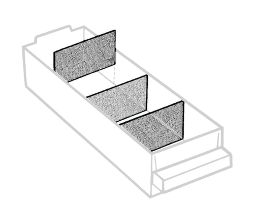 raaco Séparateur transversal pour bloc à tiroirs transparents  L