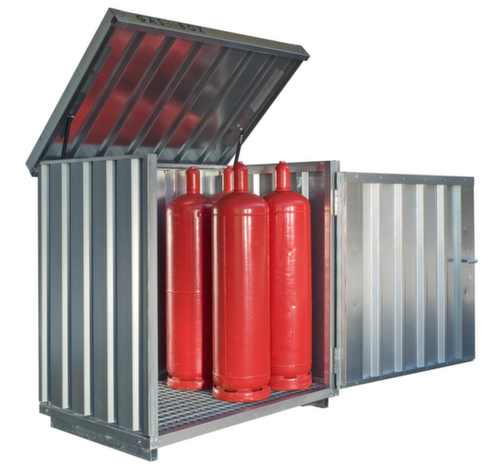 Cabine pour bouteilles de gaz avec toit rabattable  L