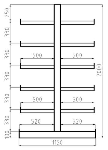 META Rayonnage cantilever universel Atlas ST  L