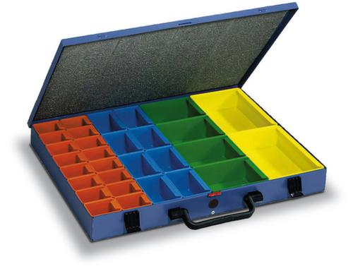 Mallette d'assortiment, 30 bacs, acier RAL5007 bleu brillant  L