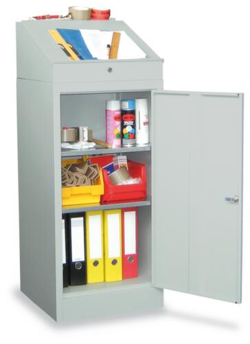 PAVOY Armoire avec pupitre gris clair avec 2 tablettes  L