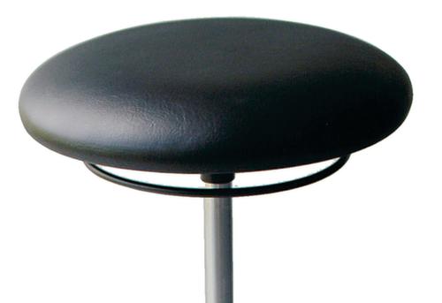 Tabouret pivotant, assise noir, roulettes  L