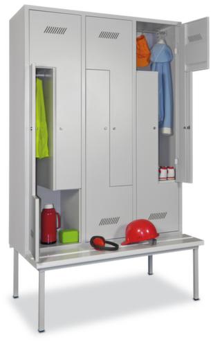 PAVOY Armoire vestiaire Z Basis gris clair avec 2 compartiments  L