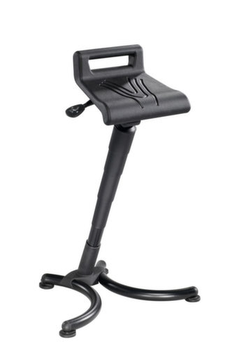 meychair Aide à la station debout Assistent Futura AF5 avec colonne inclinée, hauteur d’assise 670 - 910 mm, piètement RAL9005 noir foncé  L