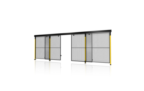 Axelent Porte coulissante pour grille de protection de machine, hauteur x largeur 2300 x 2900 mm