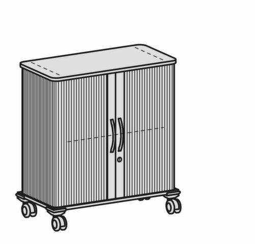 Gera Armoire à rideaux transversaux Pro  L