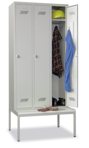 PAVOY Armoire vestiaire Basis gris clair avec 2 compartiments  L