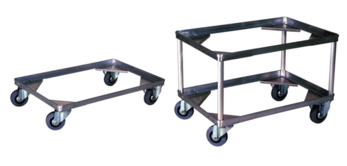 Gmöhling Châssis roulant G®-DOLLY pour bac de transport en aluminium  L