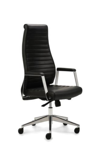 Mayer Sitzmöbel Fauteuil pivotant Deluxe en cuir, noir